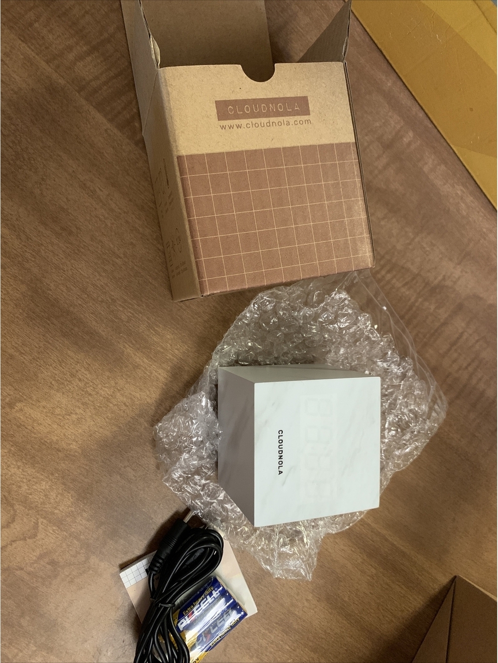 CLOUDNOLA 3-in-1 LED Digital Alarm Block Clock, Time, Temp & Date, NEW IN BOX